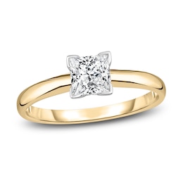 Diamond Solitaire Engagement Ring 3/8 ct tw Princess 14K Yellow Gold (I2/I)