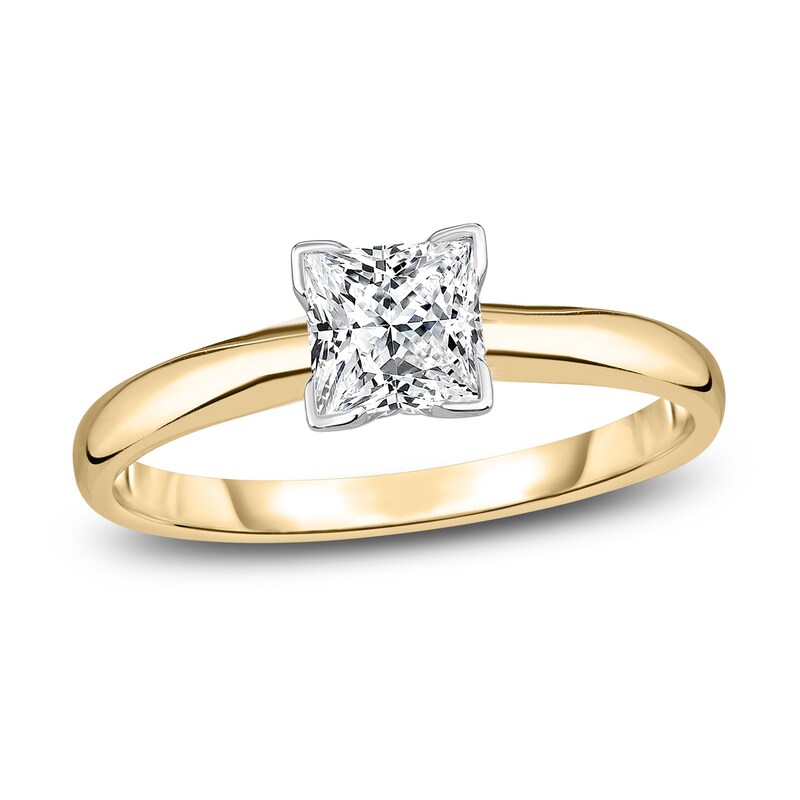 Diamond Solitaire Engagement Ring 3/8 ct tw Princess 14K Yellow Gold (I2/I)