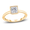 Thumbnail Image 0 of Diamond Solitaire Engagement Ring 3/4 ct tw Bezel-Set Princess 14K Yellow Gold (I2/I)