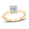 Thumbnail Image 1 of Diamond Solitaire Engagement Ring 3/4 ct tw Bezel-Set Princess 14K Yellow Gold (I2/I)