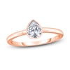 Thumbnail Image 1 of Diamond Solitaire Engagement Ring 1 ct tw Bezel-Set Pear-cut 14K Rose Gold (I2/I)
