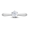 Thumbnail Image 3 of Diamond Cathedral Solitaire Engagement Ring 1/2 ct tw Round 14K White Gold (I2/I)