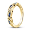 Thumbnail Image 1 of Kirk Kara Natural Blue Sapphire Anniversary Band Diamond Accents 14K Yellow Gold