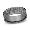 Thumbnail Image 1 of Grey Tantalum Stone Celtic Wedding Band 7.0mm