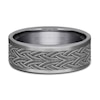 Thumbnail Image 3 of Grey Tantalum Stone Celtic Wedding Band 7.0mm