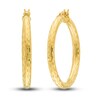 Thumbnail Image 1 of Diamond-Cut Round Hoop Earrings 14K Yellow Gold 30mm