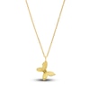Thumbnail Image 1 of Butterfly Pendant Necklace 14K Yellow Gold 16"