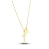 Thumbnail Image 2 of Cross Disk Necklace 14K Yellow Gold 16"