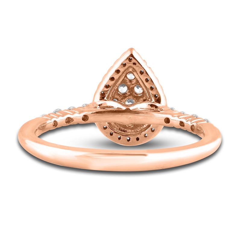 Diamond Engagement Ring 3/8 ct tw Round 14K Rose Gold