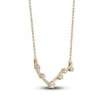 Thumbnail Image 2 of Diamond Libra Constellation Necklace 1/6 ct tw Round 14K Yellow Gold