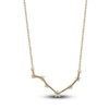 Thumbnail Image 3 of Diamond Libra Constellation Necklace 1/6 ct tw Round 14K Yellow Gold