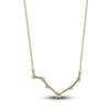 Thumbnail Image 2 of Diamond Libra Constellation Pendant Necklace 1/6 ct tw Round 14K Yellow Gold