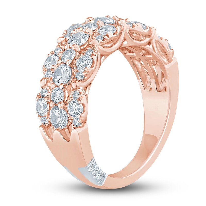 Pnina Tornai Lab-Created Diamond Anniversary Band 1-3/4 ct tw Round 14K Rose Gold