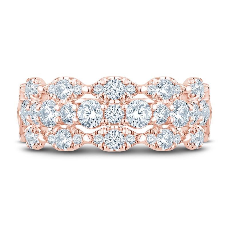 Main Image 3 of Pnina Tornai Lab-Grown Diamond Anniversary Band 1-3/4 ct tw Round 14K Rose Gold