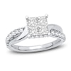 Thumbnail Image 1 of Diamond Engagement Ring 1-1/4 ct tw Princess/Round 14K White Gold