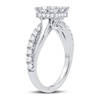 Thumbnail Image 1 of Diamond Engagement Ring 1-1/4 ct tw Princess/Round 14K White Gold