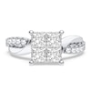 Thumbnail Image 2 of Diamond Engagement Ring 1-1/4 ct tw Princess/Round 14K White Gold