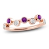 Thumbnail Image 1 of Juliette Maison Natural White Sapphire & Natural Amethyst Ring 10K Rose Gold