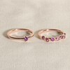 Thumbnail Image 4 of Juliette Maison Natural White Sapphire & Natural Amethyst Ring 10K Rose Gold