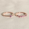 Thumbnail Image 4 of Juliette Maison Natural Aquamarine & Natural Pink Tourmaline Ring 10K Yellow Gold