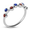 Thumbnail Image 2 of Juliette Maison Natural Garnet & Natural Blue Sapphire Ring 10K White Gold