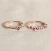 Thumbnail Image 4 of Juliette Maison Natural Garnet & Natural Blue Sapphire Ring 10K White Gold