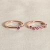 Thumbnail Image 4 of Juliette Maison Natural Garnet & Natural Aquamarine Ring 10K White Gold