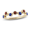 Thumbnail Image 1 of Juliette Maison Natural Garnet & Natural Blue Sapphire Ring 10K Yellow Gold
