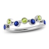 Thumbnail Image 1 of Juliette Maison Natural Peridot & Natural Blue Sapphire Ring 10K White Gold