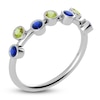 Thumbnail Image 2 of Juliette Maison Natural Peridot & Natural Blue Sapphire Ring 10K White Gold