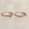 Thumbnail Image 4 of Juliette Maison Natural Amethyst & Natural Blue Zircon Ring 10K White Gold
