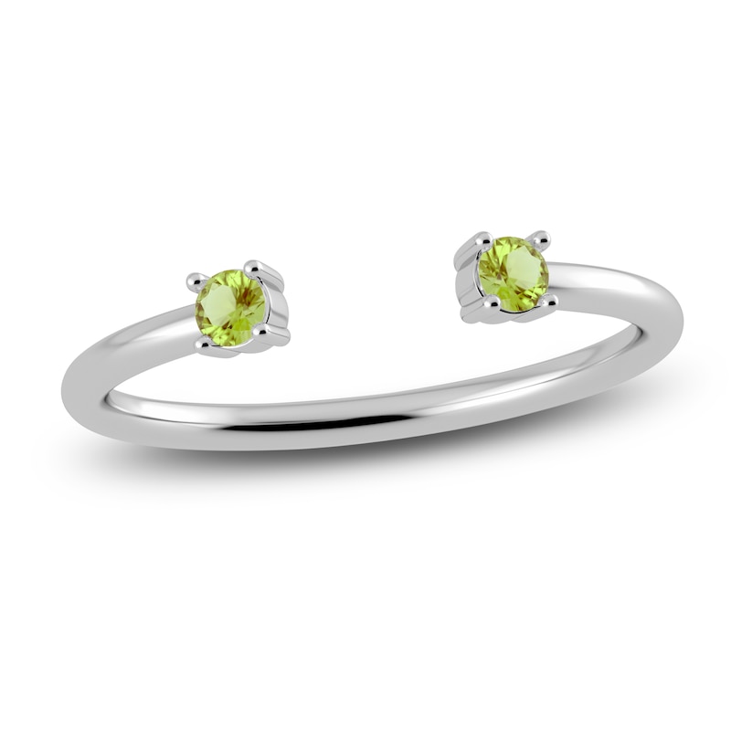Main Image 1 of Juliette Maison Natural Peridot Cuff Ring 10K White Gold