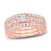 Thumbnail Image 1 of Diamond Bridal Set 1 ct tw Princess/Round 14K Rose Gold