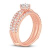 Thumbnail Image 2 of Diamond Bridal Set 1 ct tw Princess/Round 14K Rose Gold