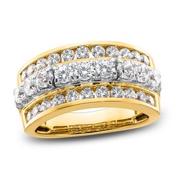 Hearts Desire Diamond Anniversary Ring 1-3/4 ct tw Round 18K Yellow Gold