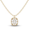 Thumbnail Image 1 of Juliette Maison Natural White Sapphire Pendant Necklace 10K Yellow Gold