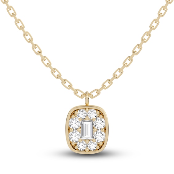 Jared The Galleria Of Jewelry Juliette Maison Natural White Sapphire Pendant Necklace 10K Yellow Gold