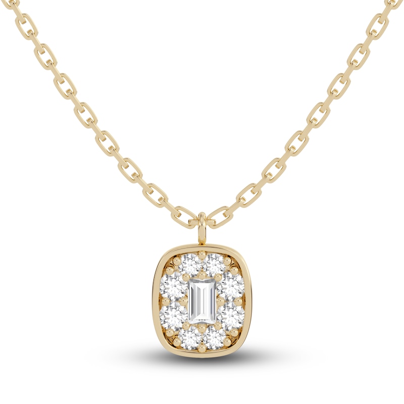 Main Image 1 of Juliette Maison Natural White Sapphire Pendant Necklace 10K Yellow Gold