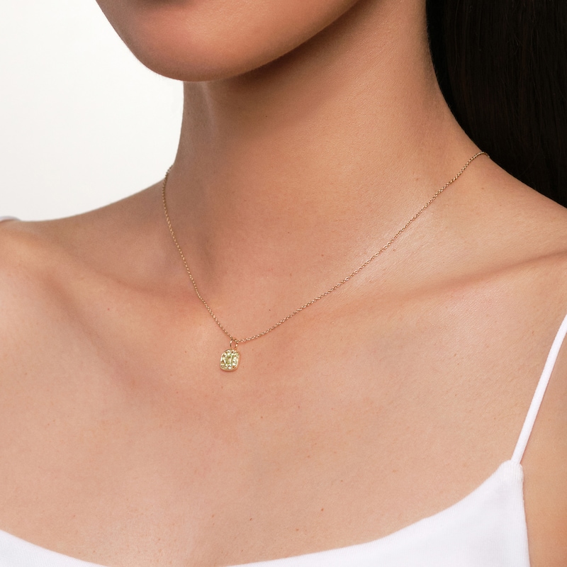 Main Image 3 of Juliette Maison Natural White Sapphire Pendant Necklace 10K Yellow Gold