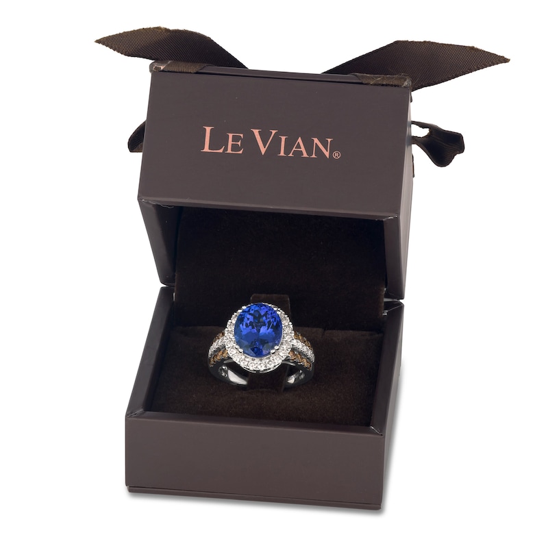 Main Image 4 of Le Vian Natural Tanzanite Ring 1 ct tw Diamonds 14K Vanilla Gold