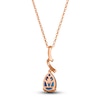 Thumbnail Image 2 of Le Vian Natural Blue Topaz Pendant Necklace 1/6 ct tw Diamonds 14K Strawberry Gold 19"