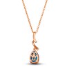 Thumbnail Image 3 of Le Vian Natural Blue Topaz Pendant Necklace 1/6 ct tw Diamonds 14K Strawberry Gold 19"