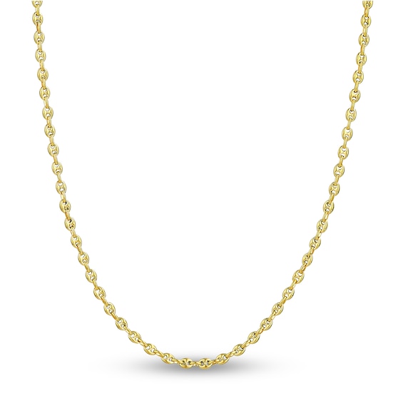 Jared The Galleria Of Jewelry Puffy Mariner Link Necklace 14K Yellow Gold 18