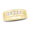Thumbnail Image 1 of Men's Diamond Wedding Band 1/2 ct tw Round 10K Yellow Gold