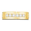 Thumbnail Image 2 of Men's Diamond Wedding Band 1/2 ct tw Round 10K Yellow Gold