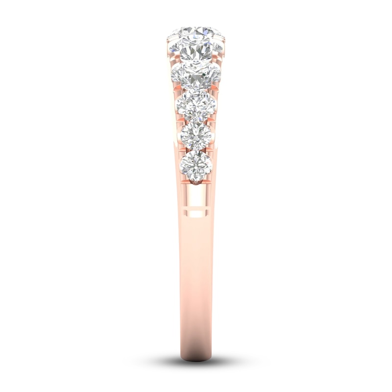 Main Image 3 of Graduated Diamond Anniversary Band 1 ct tw Round 14K Rose Gold