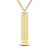 Thumbnail Image 1 of Men's Engravable Pendant Necklace Yellow Gold-Plated Sterling Silver 22"