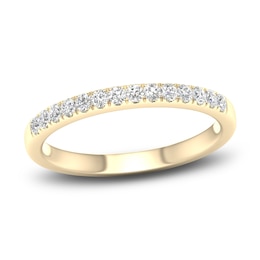 Diamond Wedding Band 1/4 ct tw Round 14K Yellow Gold