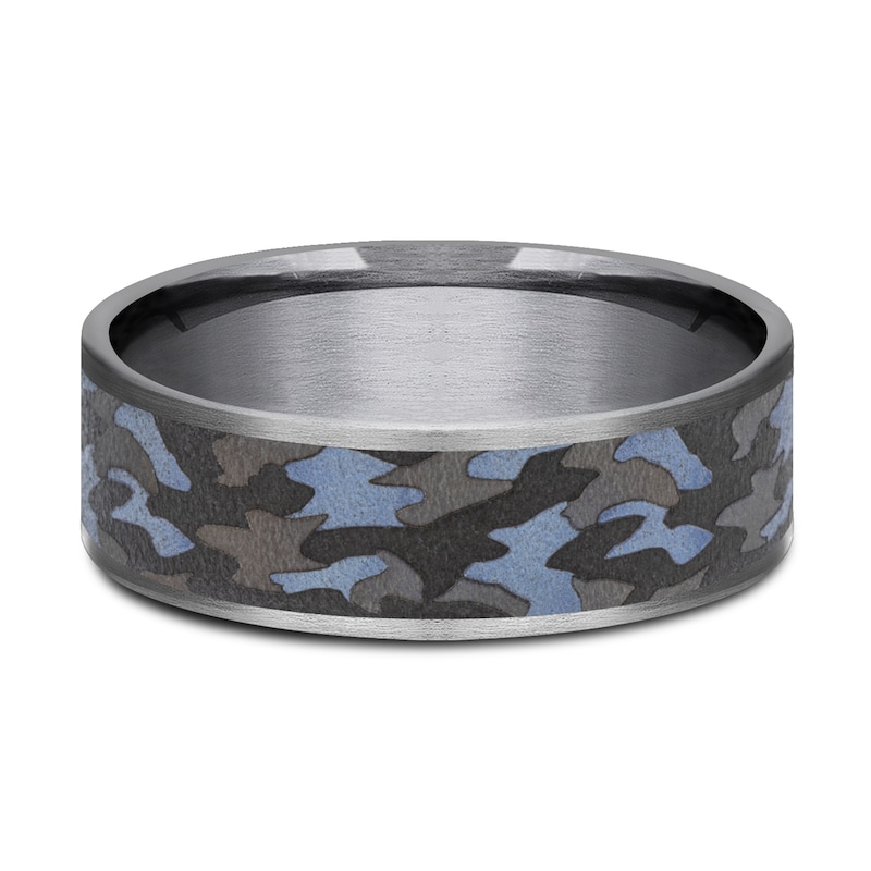 Main Image 3 of Men's Camo Wedding Band Tantalum 7.5mm