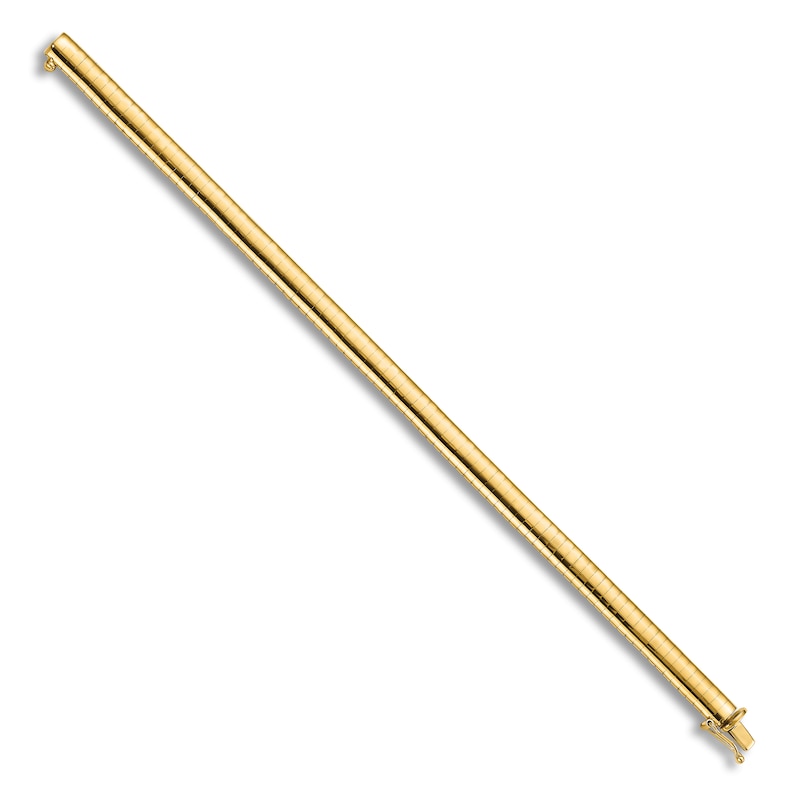 Main Image 2 of Domed Omega Bracelet 14K Yellow Gold 7" 6.0mm